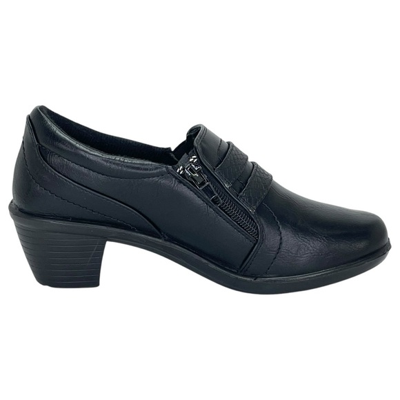 Easy Street Stroll Black Faux Leather Womens Shooties Size 6M - Picture 5 of 10